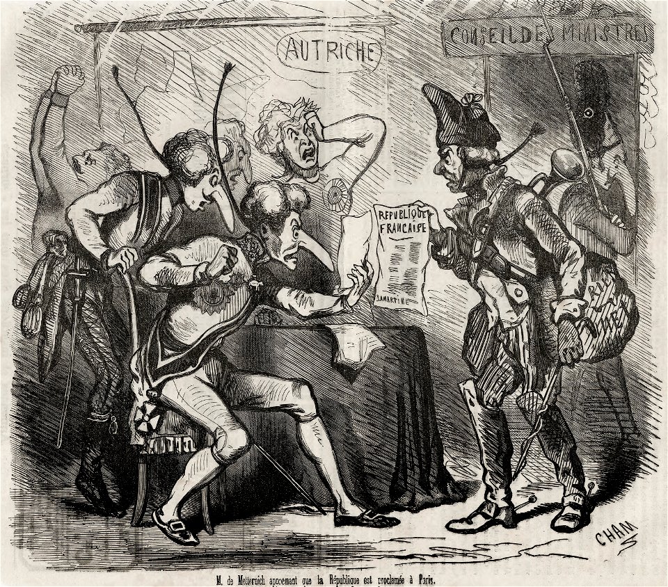 M. de Metternich apprenant que la République est proclamée à Paris
