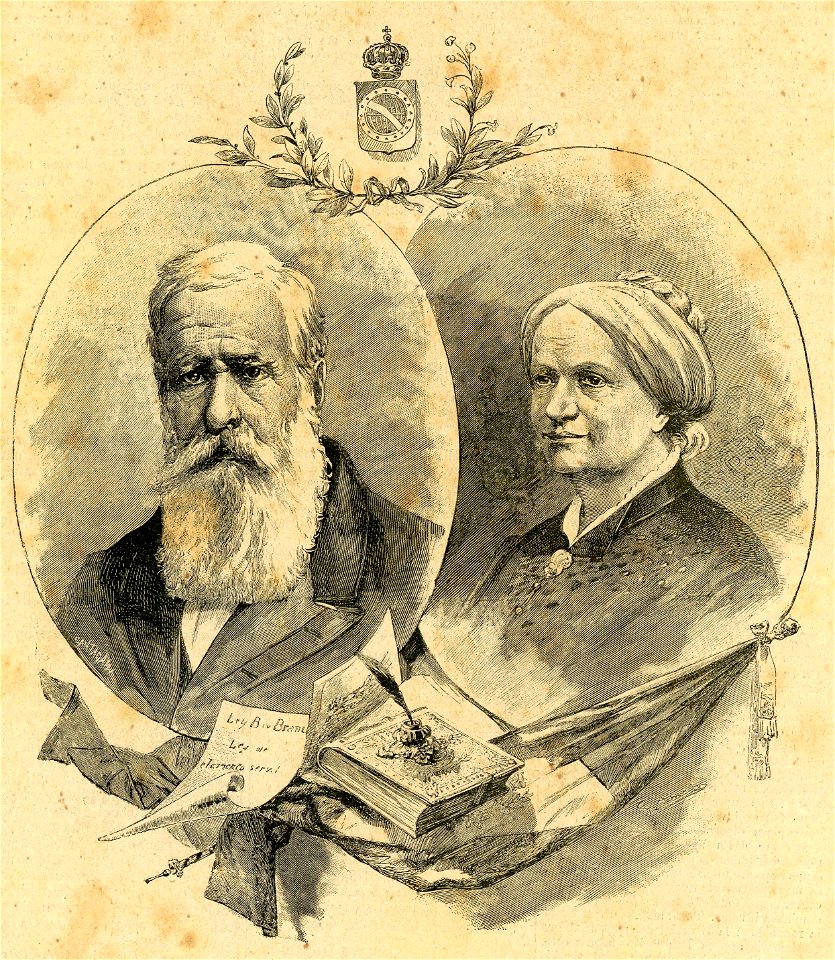 L’ex-imperatore Don Pedro II e l’ex-imperatrice Teresa Cristina del Brasile