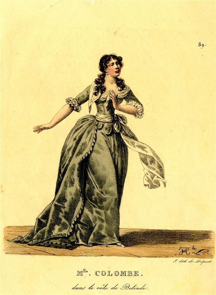 M.elle Colombe dans le rôle de Belinde (BM 1871,1209.2803)
