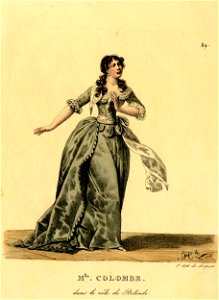 M.elle Colombe dans le rôle de Belinde (BM 1871,1209.2803)