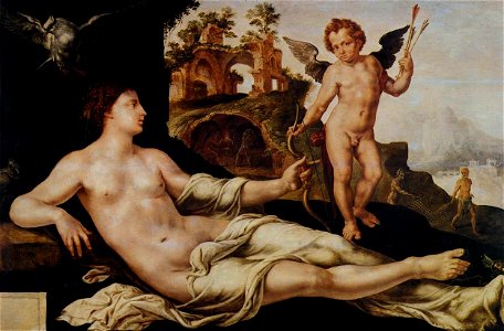 Maarten van Heemskerck - Venus and Cupid - WGA11310