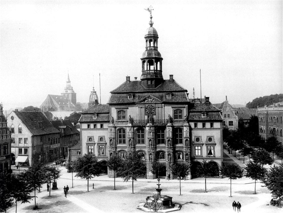 Lüneburg Markt Rathaus um 1900