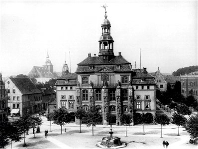 Lüneburg Markt Rathaus um 1900