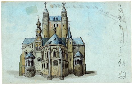 Maastricht, reconstructie OLV-kerk (Ph v Gulpen, ca 1840-50)