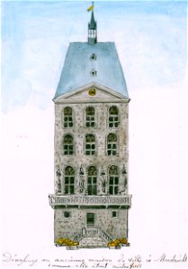 Maastricht, Kleine Staat, Dinghuis (Ph v Gulpen, ca 1840)