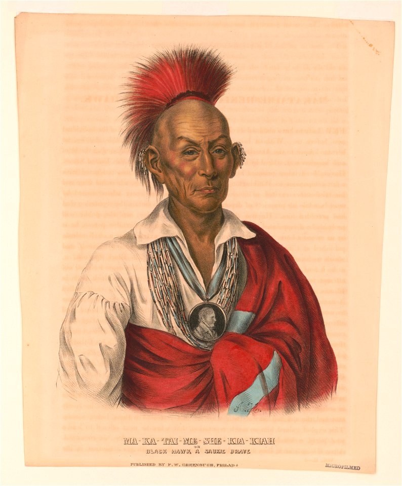 Ma-Ka-Tai-Me-She-Kia-Kiah, or Black Hawk, a Saukie brave - A.H. LCCN2013645340