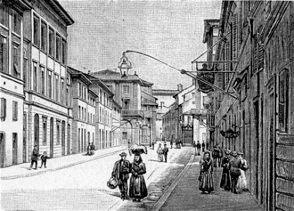 Macerata – Borgo Cavour (xilografia)