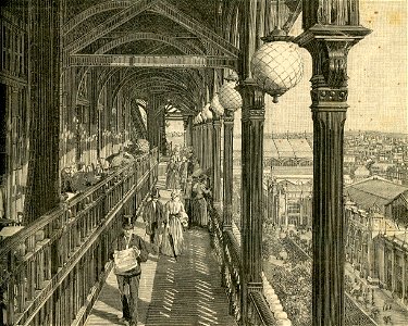 L’esposizione di Parigi. – Al primo piano della Torre Eiffel