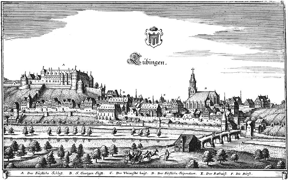 M Merian - Tübingen von Süden (Topographia Sueviae 1643), Inv.266(TAM09)