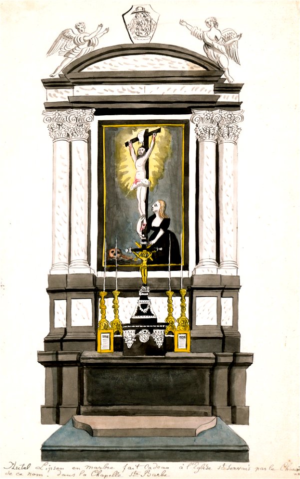 Maastricht, St-Servaaskerk, zijaltaar St-Barbarakapel (Ph v Gulpen)