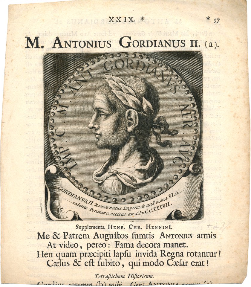 M. Antonius Gordianus II Erfgoedcentrum Rozet 300 191 d 6 a-d