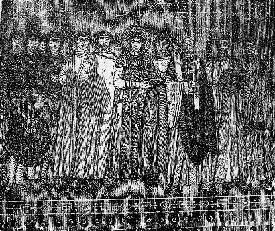 L’imperatore Giustiniano, i ministri, i soldati e il Clero