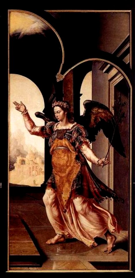 Maarten van Heemskerck en Cornelis Cornelisz. van Haarlem - De annunciatie (Drapeniersaltaar) - os I-136d - Frans Hals Museum