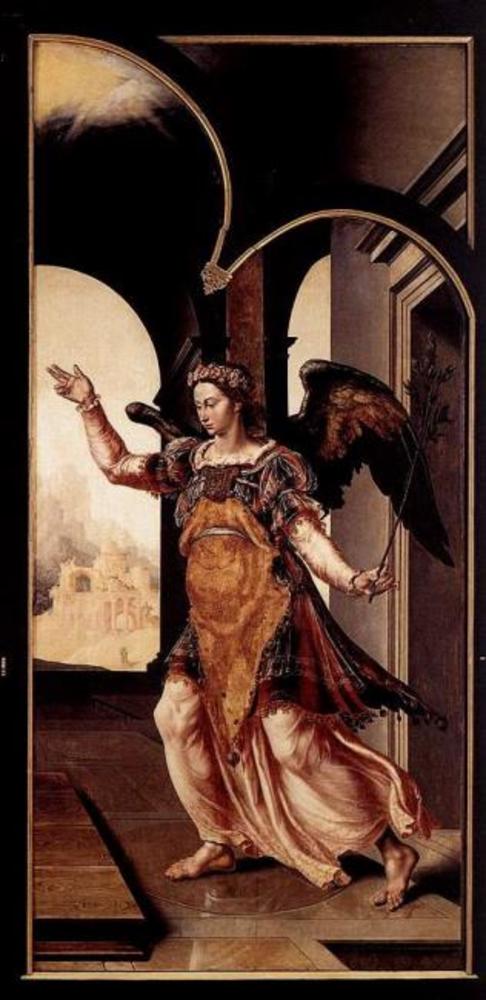 Maarten van Heemskerck en Cornelis Cornelisz. van Haarlem - De annunciatie (Drapeniersaltaar) - os I-136d - Frans Hals Museum
