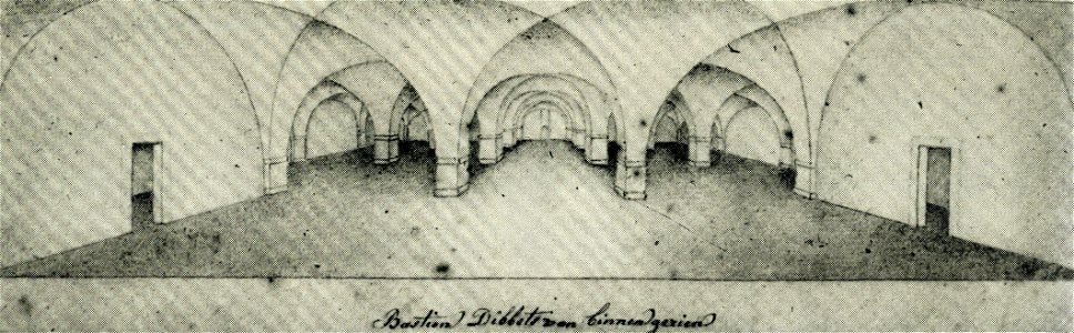 Maastricht, Nieuwe Bossche Fronten, kazemat C of Dibbets (J Brabant, ca 1865)