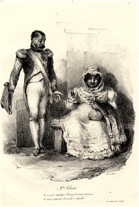 M.elle Félicité; je ne puis déployer l'énonce de mes sentimens, si vous n'appuyez d'une file à gauche (BM 1869,0410.83)