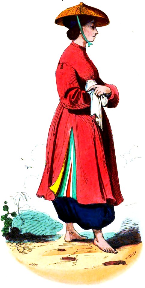 M. Deley. Jeune fille Cochinchinoiae (Asie). Auguste Wahlen. Moeurs, usages et costumes de tous les peuples du monde. 1843