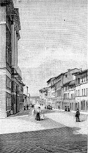 Macerata – Via Cavour (xilografia)