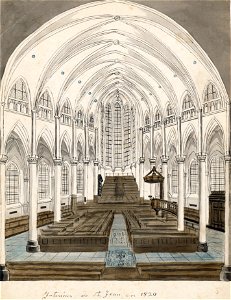 Maastricht, interieur Sint-Janskerk (Ph v Gulpen, 1820)