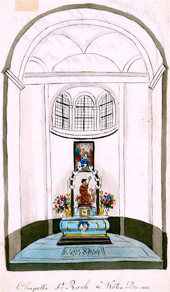 Maastricht, OLV-kerk, noordertranseptkapel (Ph v Gulpen, ca 1836)