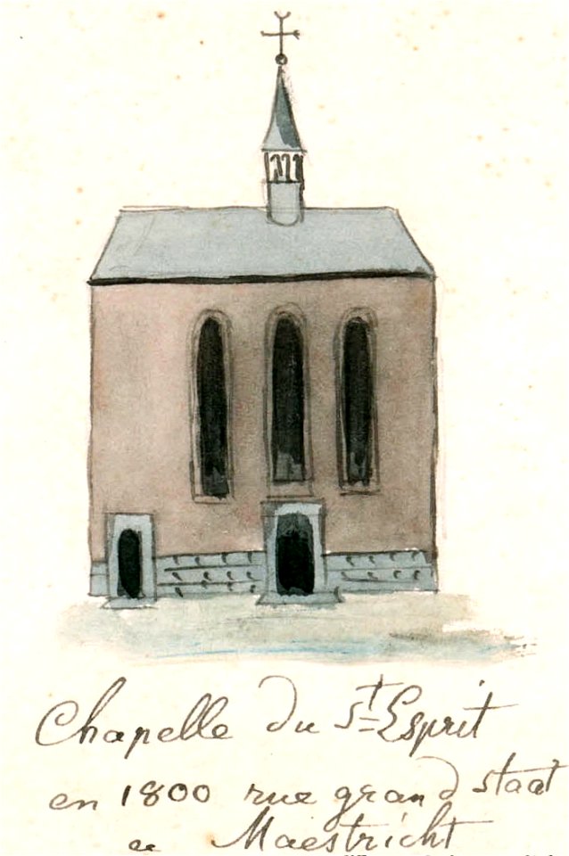 Maastricht, verdwenen Heilige Geestkapel (Ph v Gulpen of V d Noordaa)