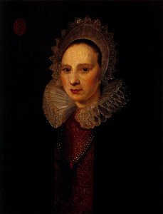 M.J. van Miereveld - Portret van een vrouw, mogelijk Margaretha van Hoogenhouck (1588-1648) - C119 - Cultural Heritage Agency of the Netherlands Art Collection