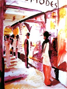Macke Eine Ladenstrasse
