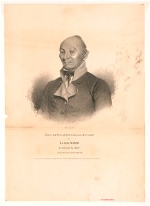 Mac-cut-i-mish-e-ca-cu-cac or Black Hawk, a celebrated Sac chief - painted from life by J.O. Lewis at Detroit, 1833 ; Lehman & Duval lithrs. LCCN93511271