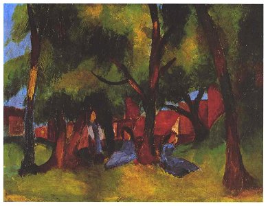 Macke - Kinder unter sonnigen Bäumen