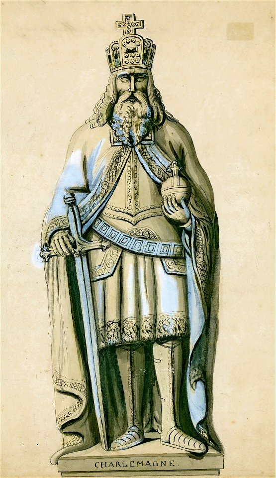 Maastricht, St-Servaaskerk, beeld Karel de Grote