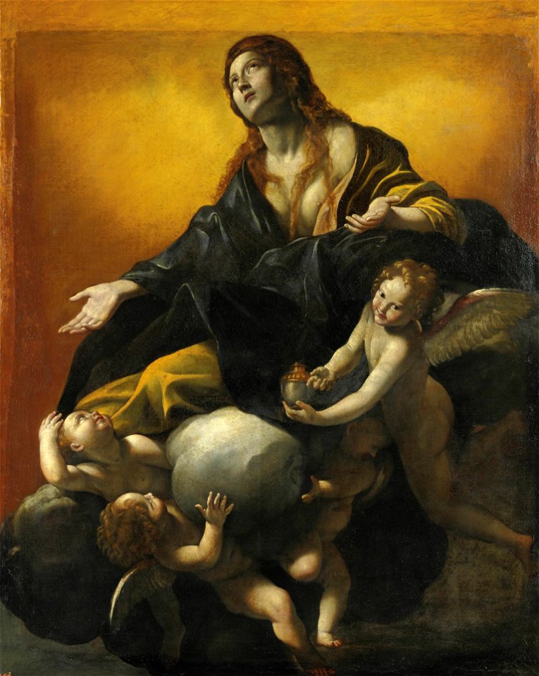 Maddalena in gloria sorretta dagli angeli - Lanfranco