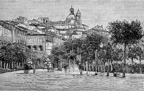 Macerata – Passeggiata esterna (xilografia)