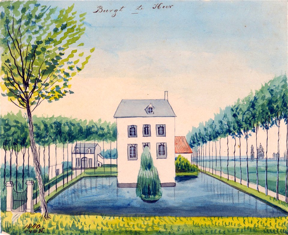 Maastricht-Heer, Kasteel De Burght (Ph v Gulpen, 1840)
