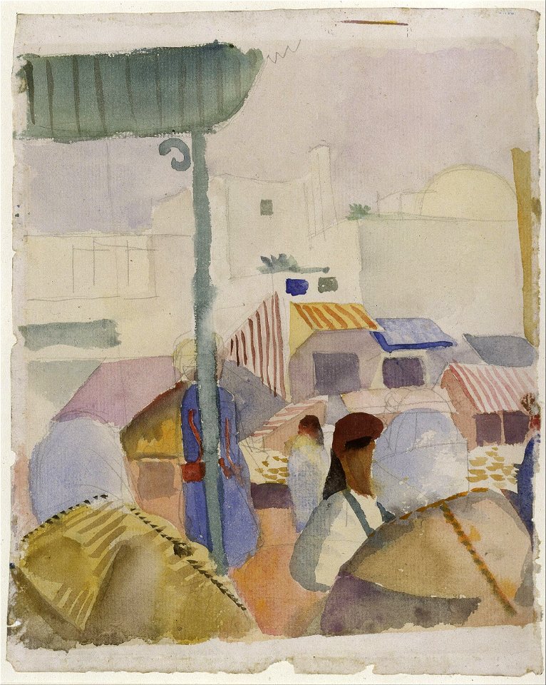 August Macke - Market in Tunis II - Google Art Project