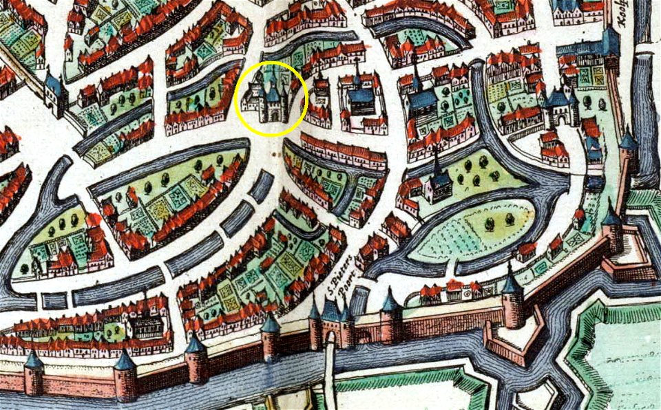 Maastricht-Jekerkwartier, detail kaart Atlas Maior,1652