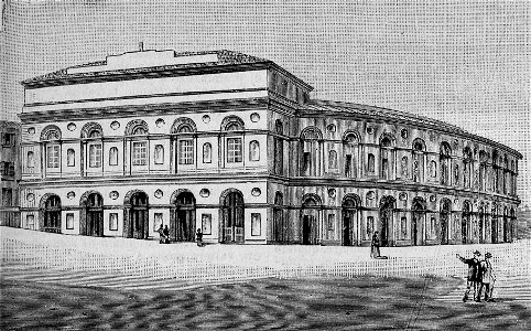 Macerata – Lo Sferisterio (xilografia)