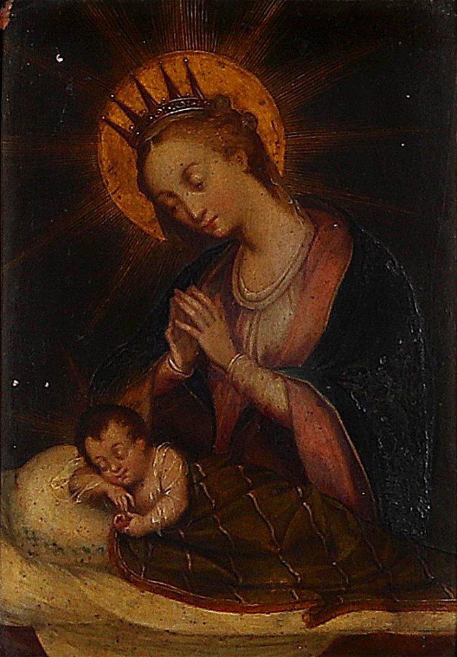 Madonna mit dem schlafendem Kind Flämisch 17Jh