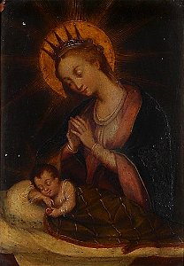 Madonna mit dem schlafendem Kind Flämisch 17Jh