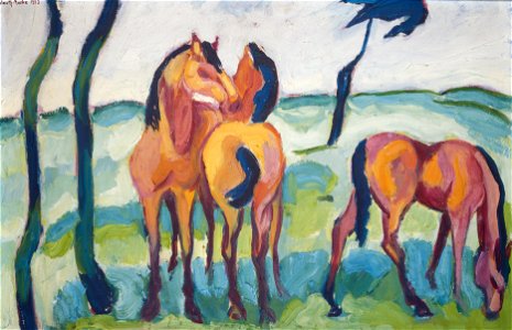Macke drei pferde