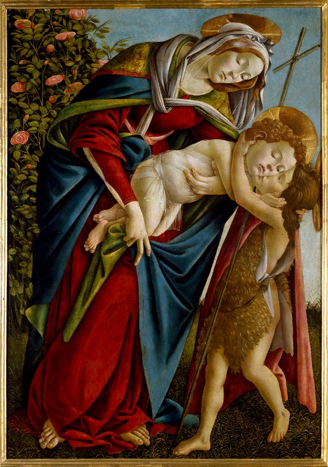 MadonnaBambinoGiovanninoBotticelli. Free illustration for personal and commercial use.