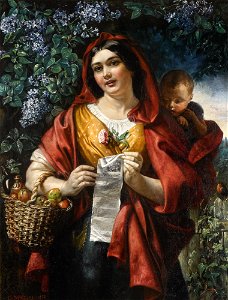 The Ballad Seller by Daniel Maclise, 1858