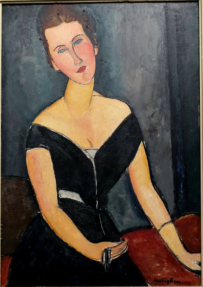 Madame G. van Muyden by Amedeo Modigliani, 1916-1917, oil on canvas - Museu de Arte de São Paulo - DSC07280
