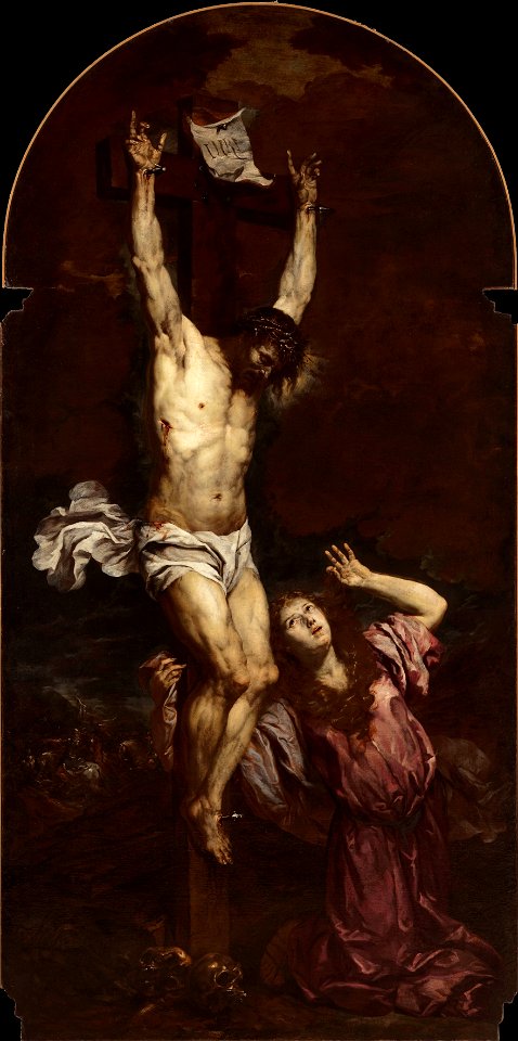 Maddalena ai piedi del Crocifisso - Langetti