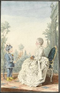 Madame de la Haye, fermière générale et son fils