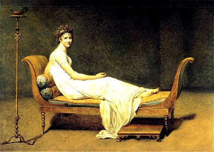 Madame Récamier painted by Jacques-Louis David in 1800. Free illustration for personal and commercial use.