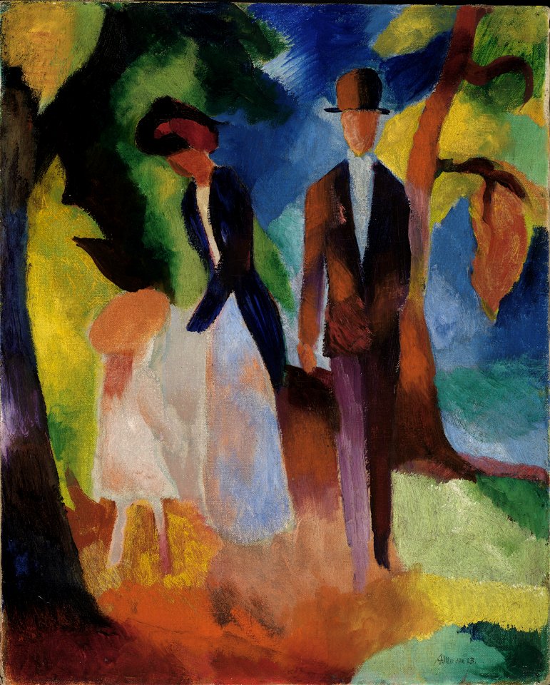 August Macke - Leute am blauen See (1913)