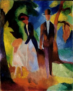 August Macke - Leute am blauen See (1913)