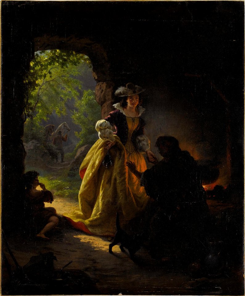 Daniel Maclise - Gypsy Fortune Teller (1836)