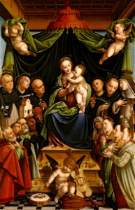 Madonna and Child Enthroned with Saints and Donors - Bernardino Lanino - Google Cultural Institute