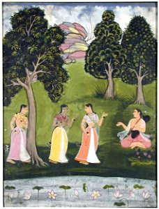 Madhava and Kamakandala meet in the forest (6124533575)